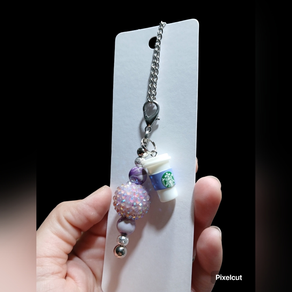Purple Starbies Charm For Tumbler Handle